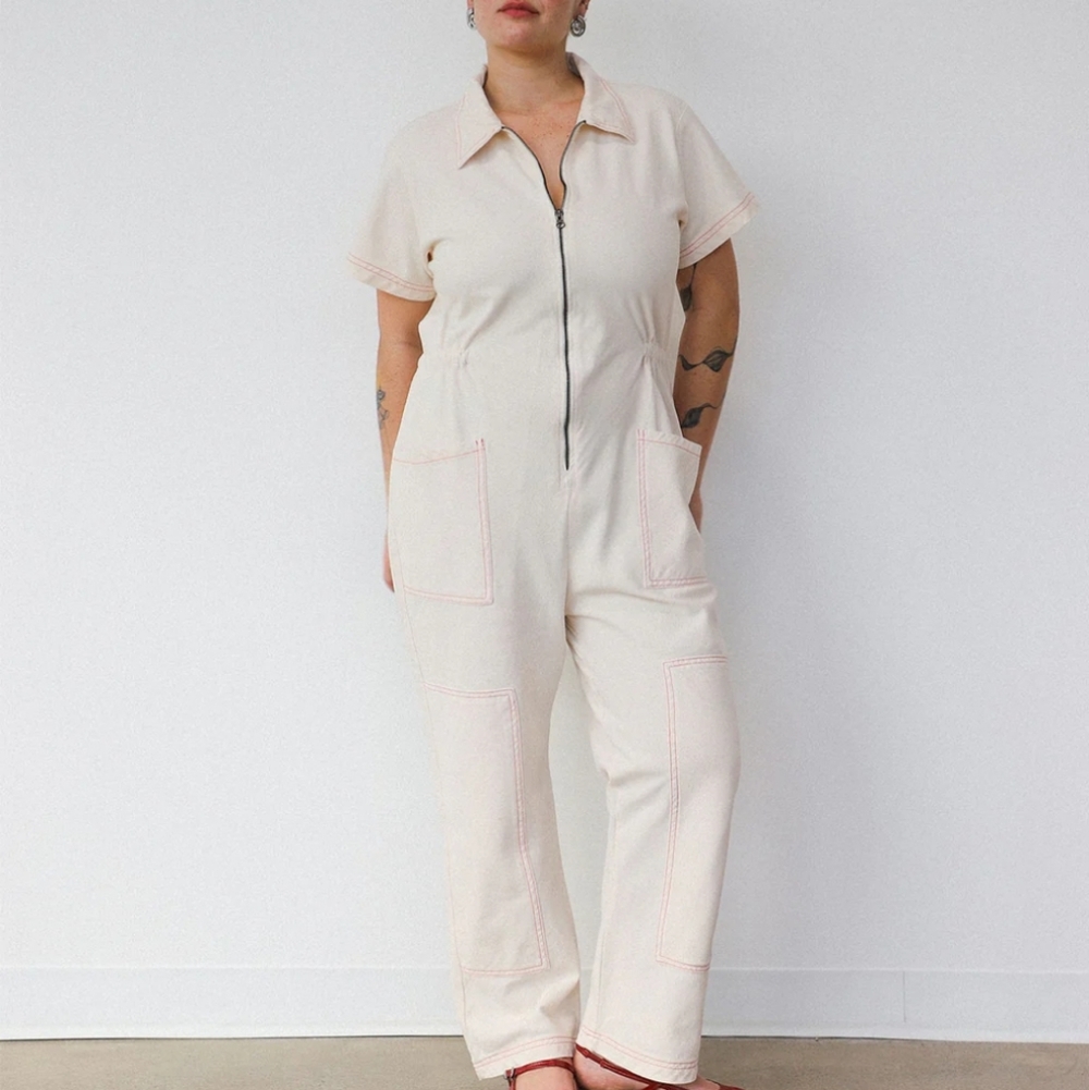 Noble Utility Suit Oat Milk w/ Paprika Stitch Large